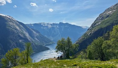 Hardanger, Norway: view from Kjeaasen towards Eidfjord